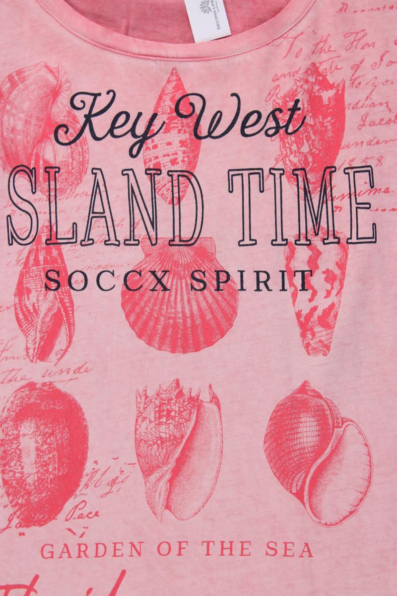 Soccx Printshirt Gr. 44 Kurzarm rosa aus Baumwolle