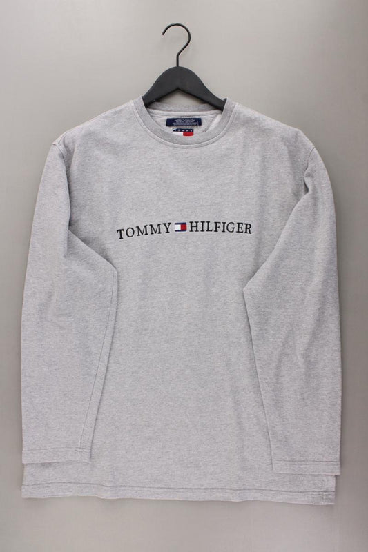 Tommy Hilfiger Langarmpullover für Herren Gr. XL grau aus Baumwolle