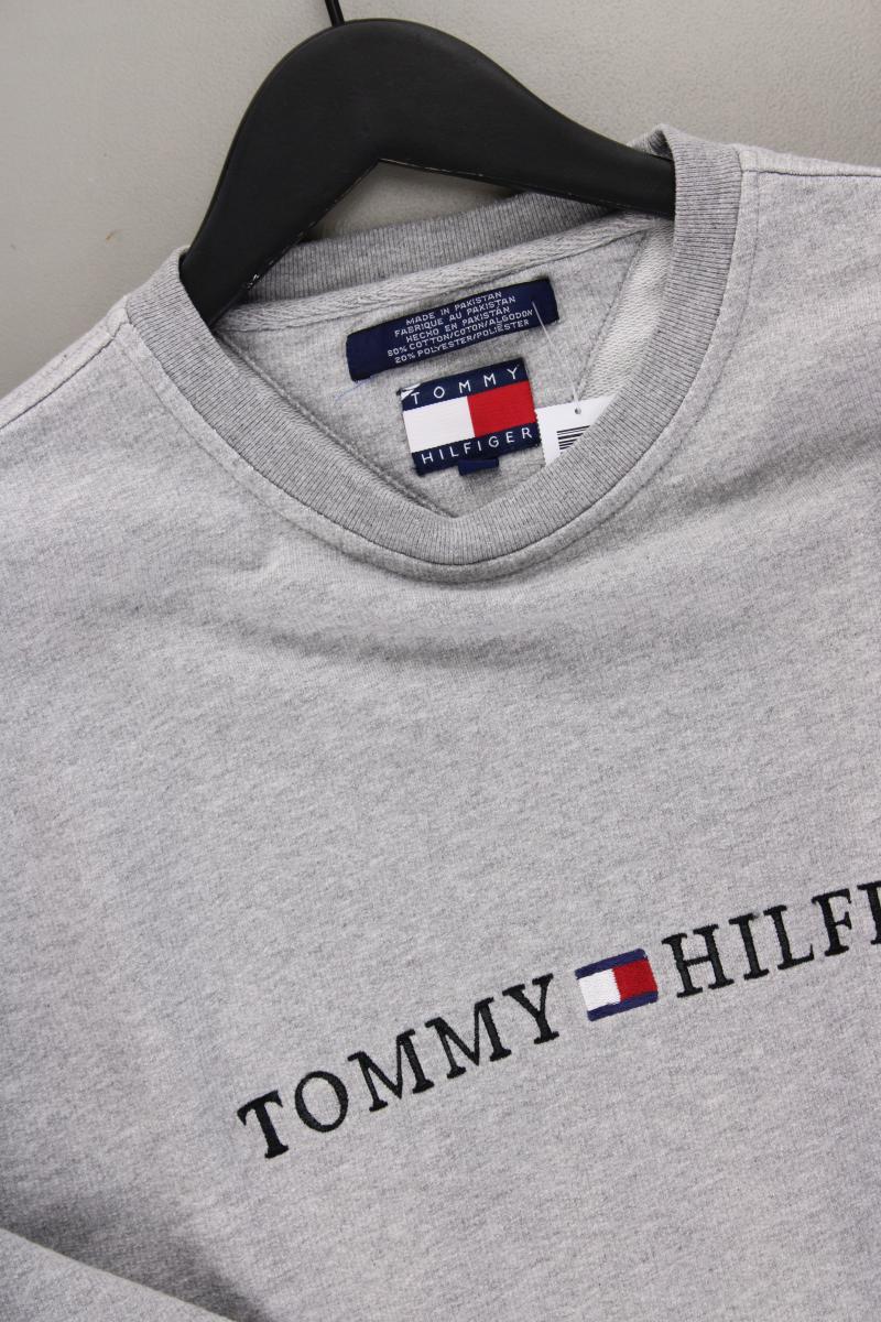 Tommy Hilfiger Langarmpullover für Herren Gr. XL grau aus Baumwolle