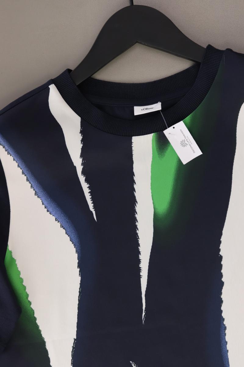 s.Oliver Kurzarmbluse Gr. 40 neuwertig blau aus Polyester