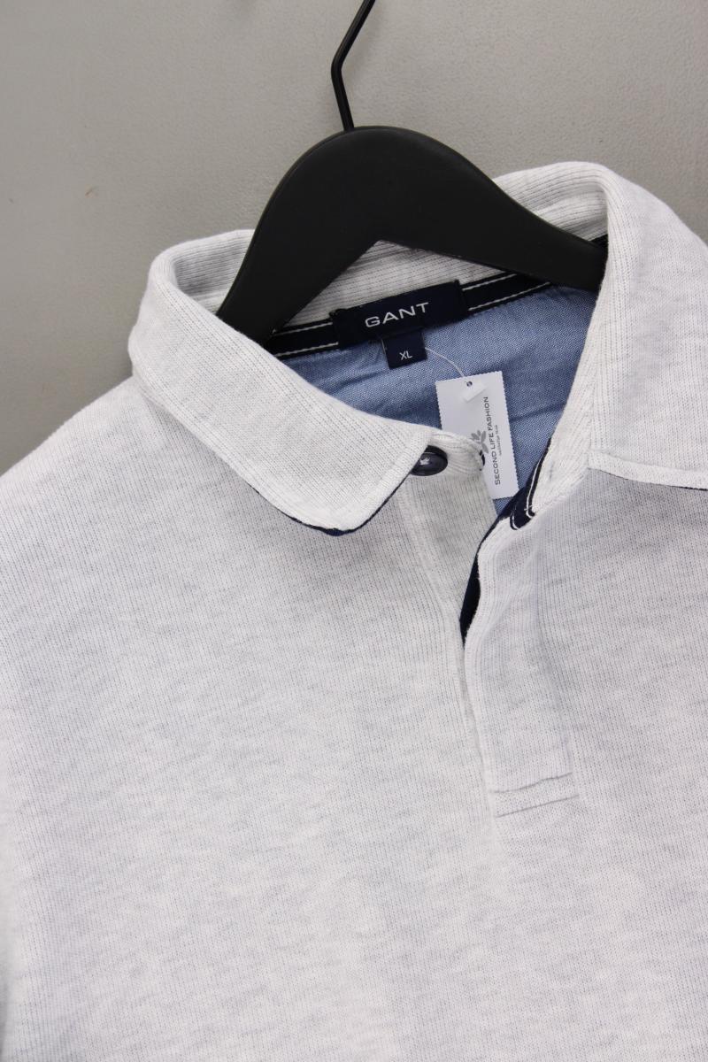 Gant Feinstrickpullover für Herren Gr. XL grau aus Baumwolle