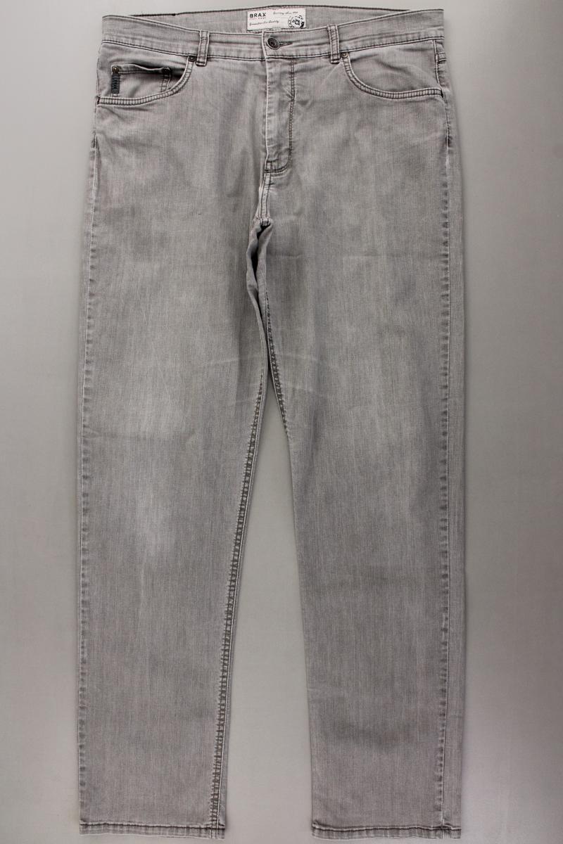 Brax Straight Jeans für Herren Gr. 52 grau aus Baumwolle