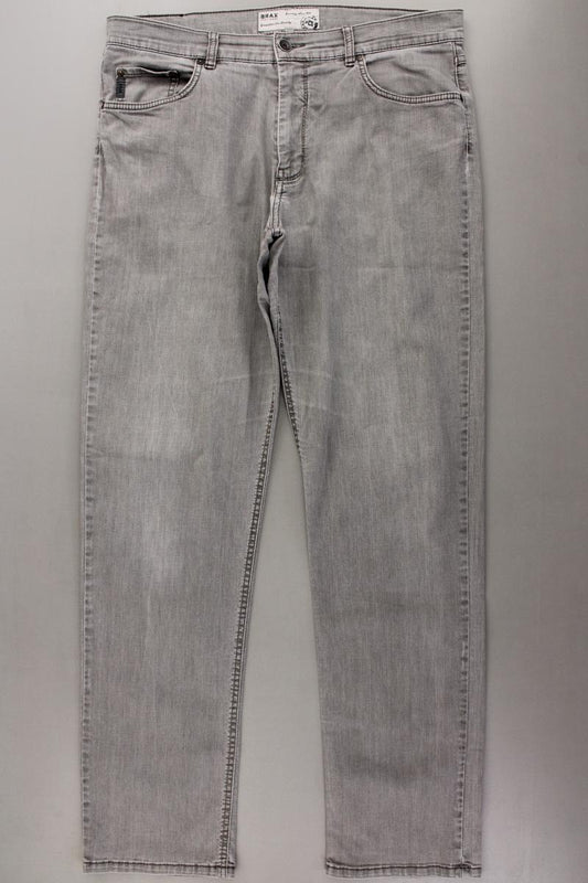 Brax Straight Jeans für Herren Gr. 52 grau aus Baumwolle