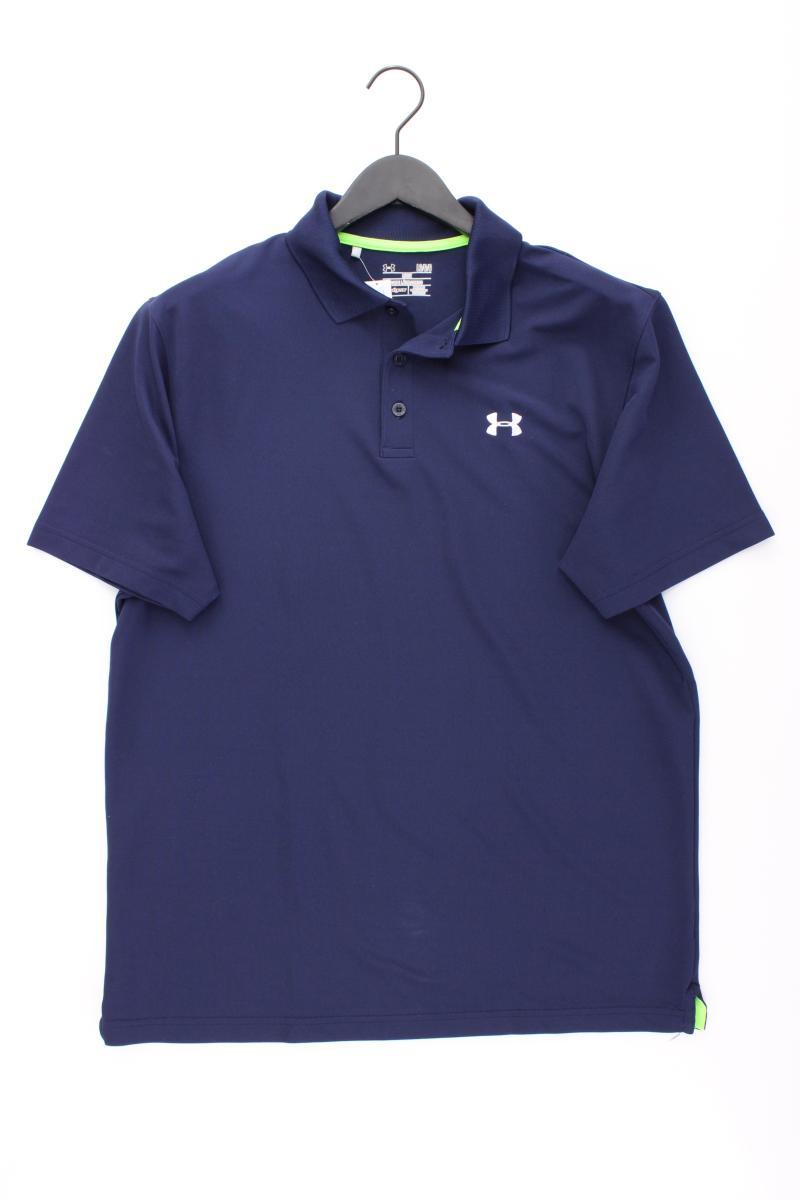 under armour Poloshirt für Herren Gr. L neuwertig Kurzarm blau aus Polyester