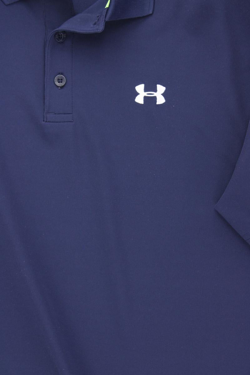 under armour Poloshirt für Herren Gr. L neuwertig Kurzarm blau aus Polyester