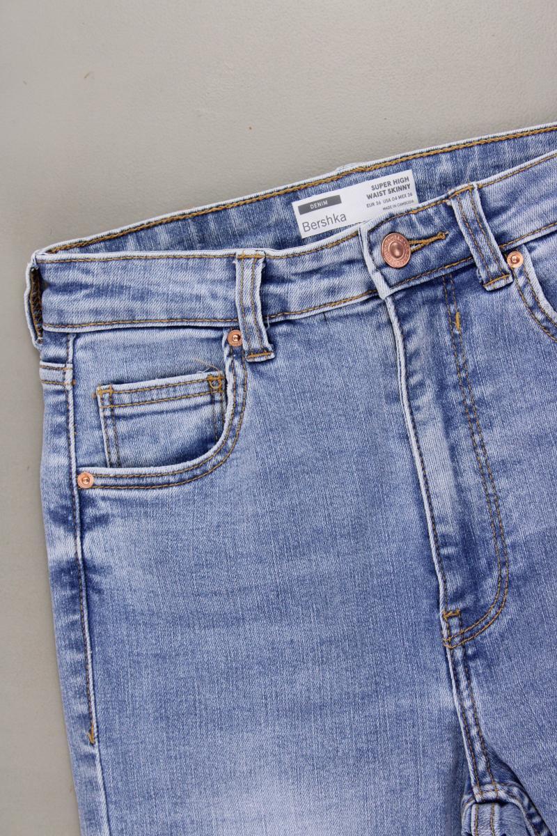 Bershka Skinny Jeans Gr. 36 blau aus Baumwolle