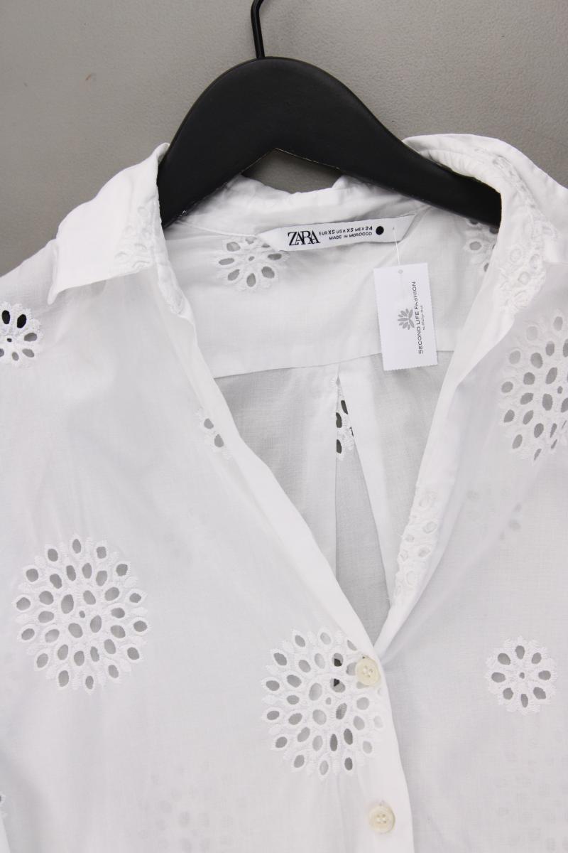 Zara Oversize-Bluse Gr. XS 3/4 Ärmel weiß