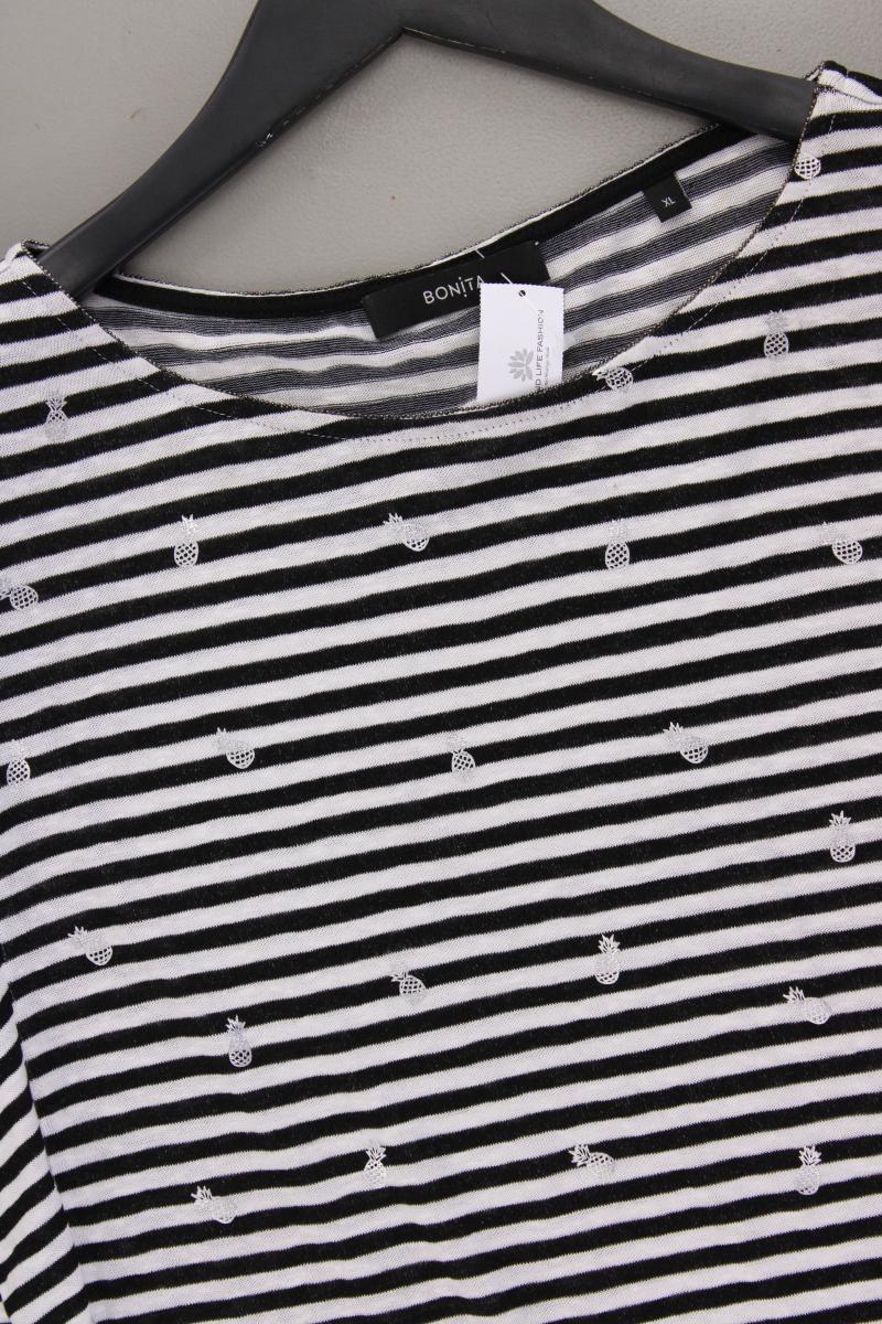 Bonita Ringelshirt Gr. XL gestreift Kurzarm schwarz