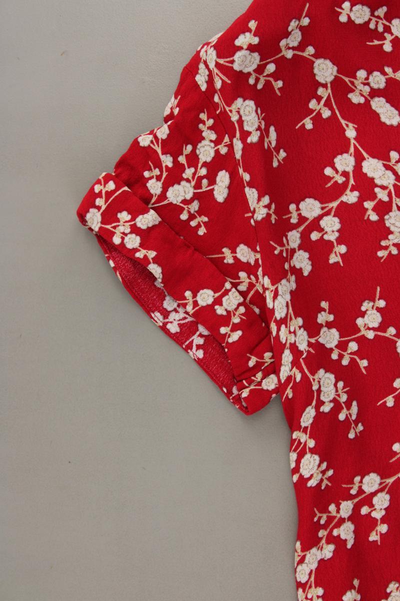 JP & J Baker x H&M Longbluse Gr. 36 mit Blumenmuster Kurzarm rot