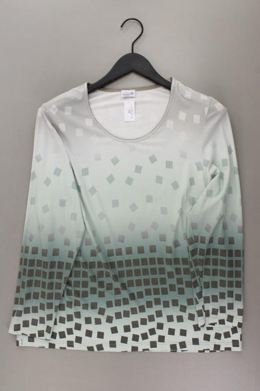 Atelier GS Longsleeve-Shirt Gr. Kurzgröße 22 geometrisches Muster Langarm grün