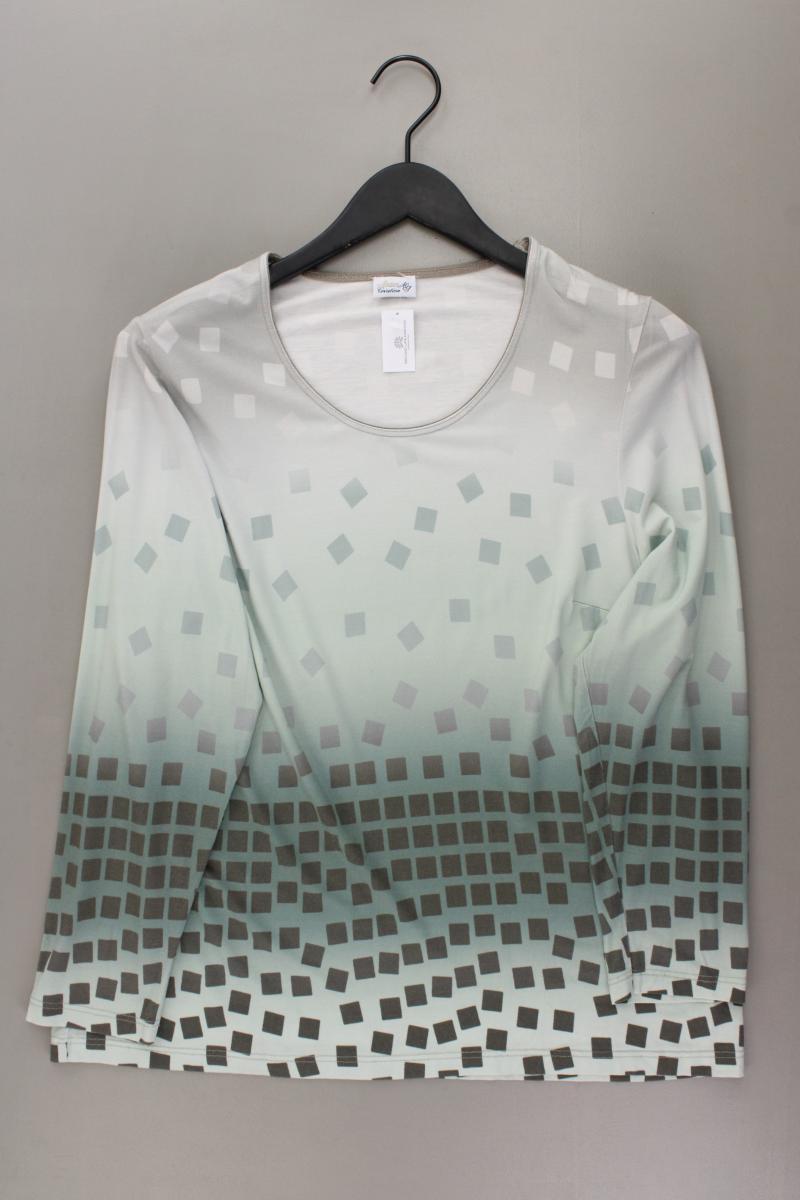 Atelier GS Longsleeve-Shirt Gr. Kurzgröße 22 geometrisches Muster Langarm grün