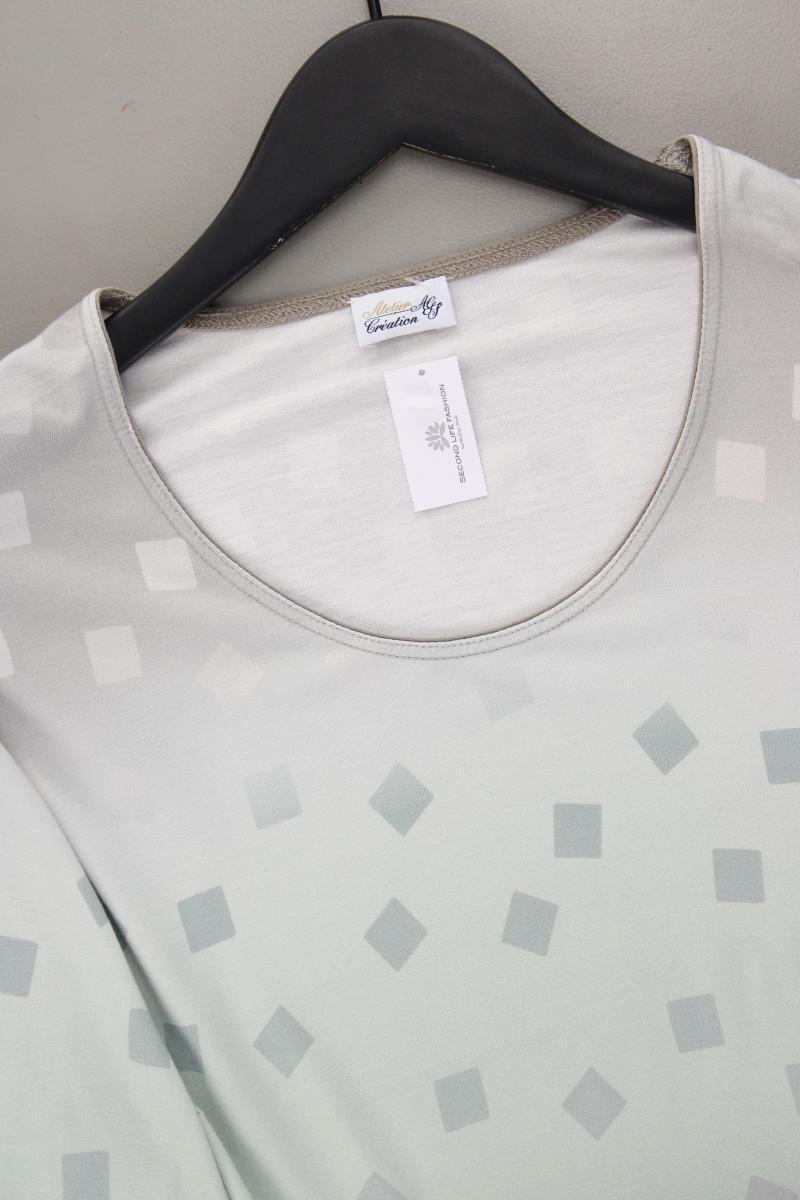 Atelier GS Longsleeve-Shirt Gr. Kurzgröße 22 geometrisches Muster Langarm grün