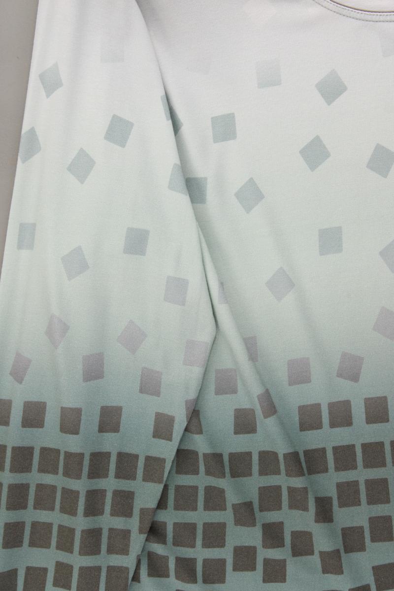 Atelier GS Longsleeve-Shirt Gr. Kurzgröße 22 geometrisches Muster Langarm grün