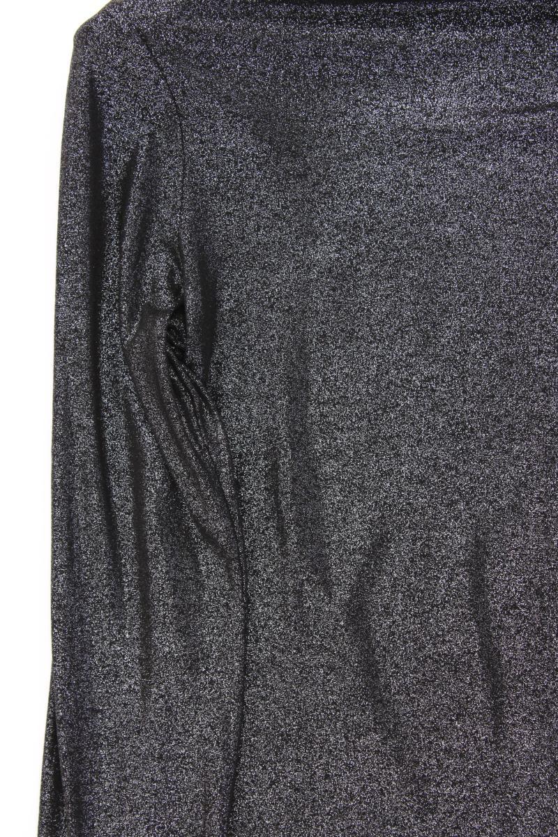 Esprit Longsleeve-Shirt Gr. L neuwertig Langarm mit Glitzer silber aus Viskose