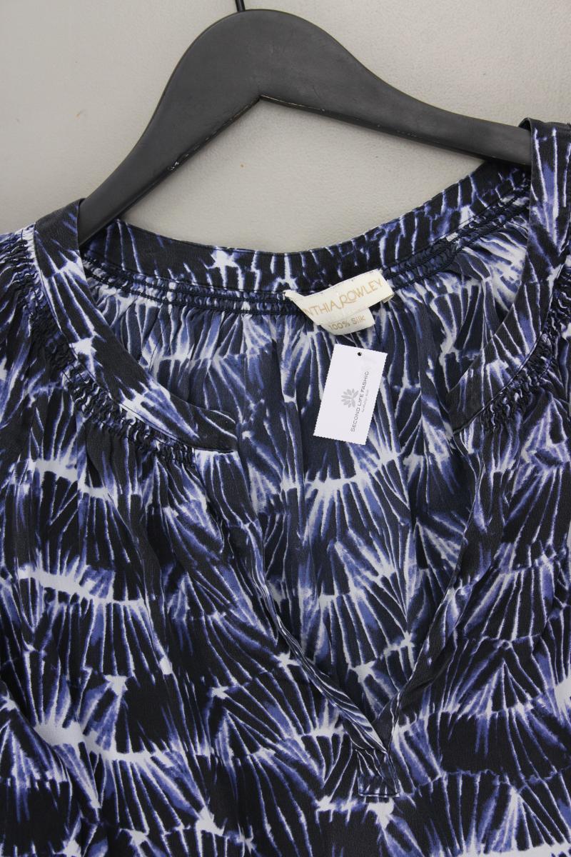 CYNTHIA ROWLEY Seidenbluse Gr. 40 3/4 Ärmel blau