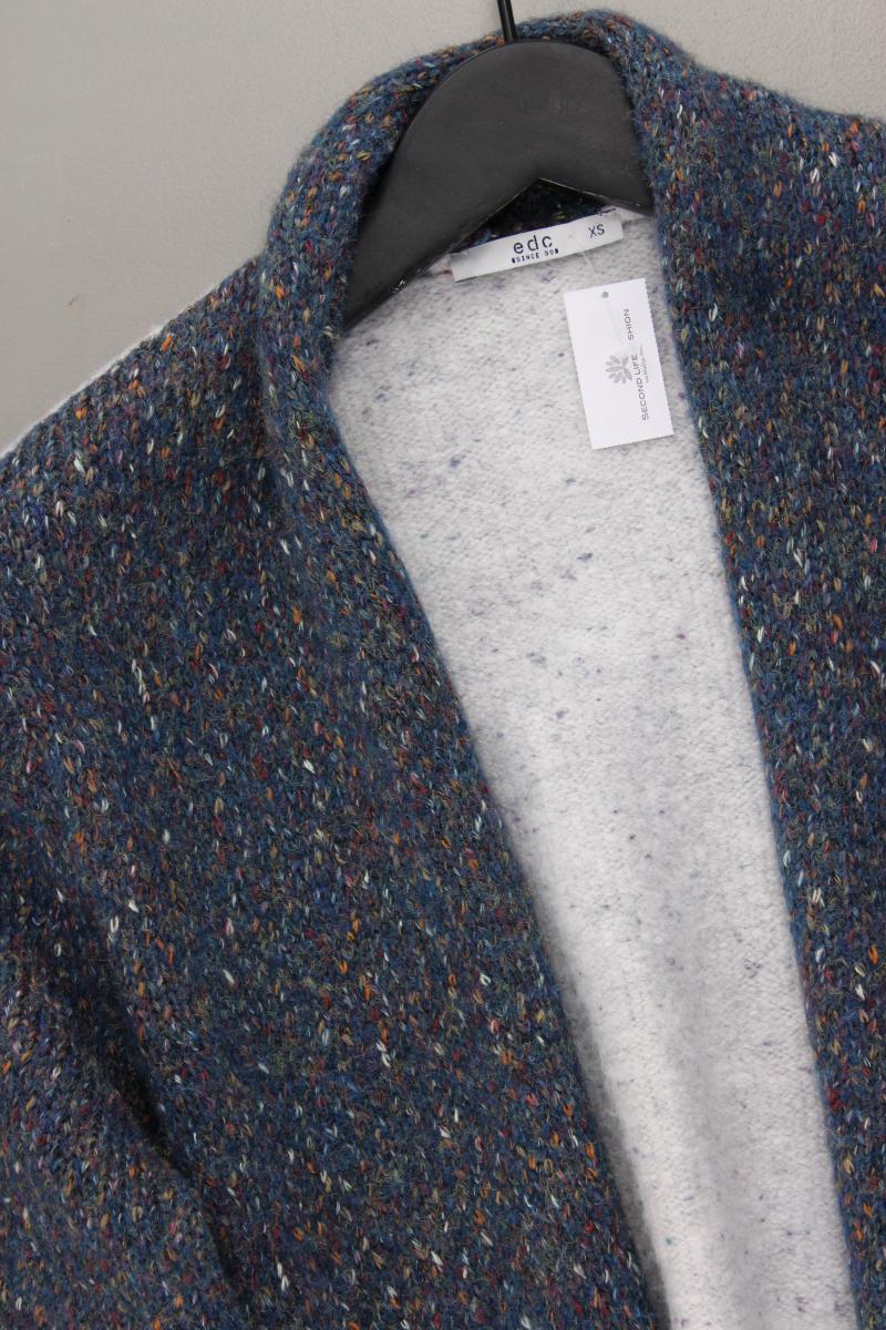 edc by Esprit Strickjacke Gr. XS Langarm mehrfarbig aus Polyester