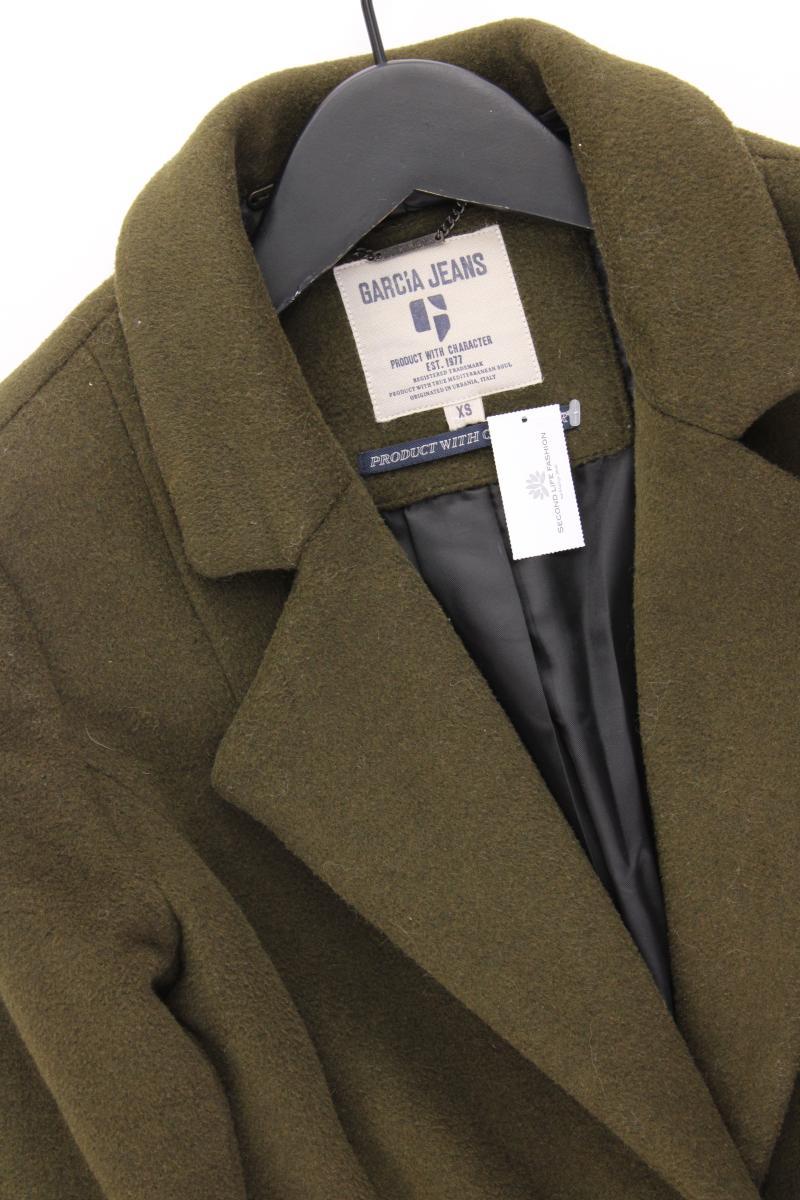 Garcia Jeans Slim Mantel Gr. XS olivgrün aus Polyester