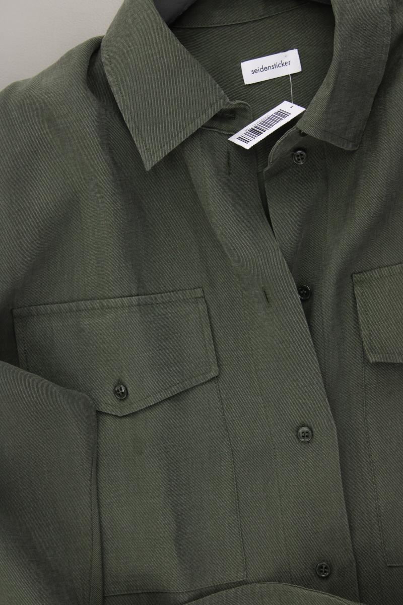 Seidensticker Langarmkleid Gr. 34 neuwertig olivgrün