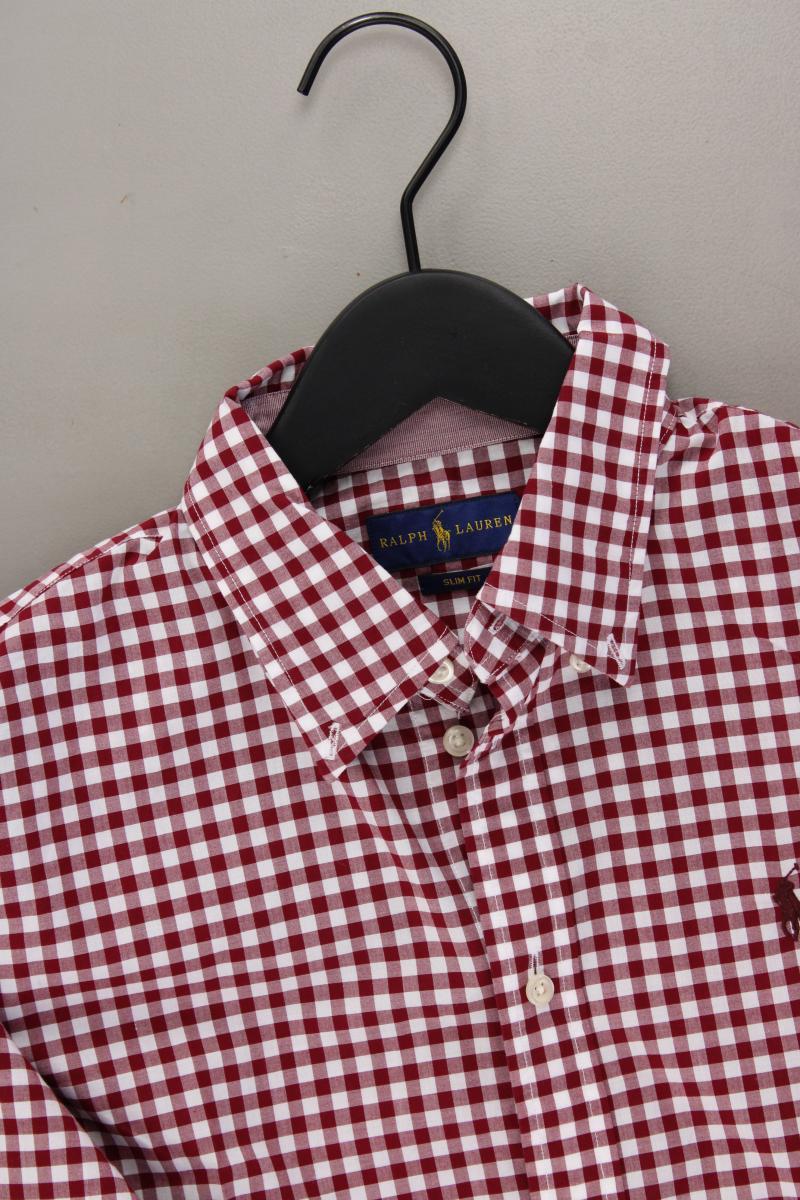 Ralph Lauren Karobluse Gr. US 10 (M) kariert Langarm rot aus Baumwolle