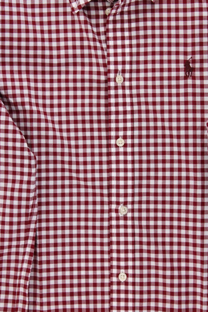 Ralph Lauren Karobluse Gr. US 10 (M) kariert Langarm rot aus Baumwolle