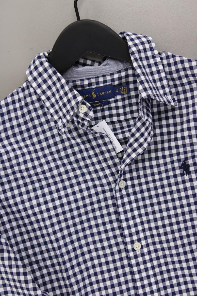 Ralph Lauren Karobluse Gr. US 10 (M) kariert Langarm blau aus Baumwolle