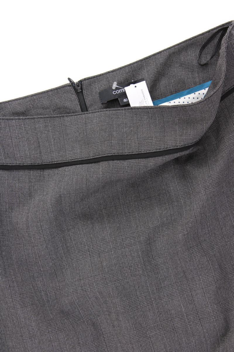 comma, Bleistiftrock Gr. 40 neuwertig grau aus Polyester