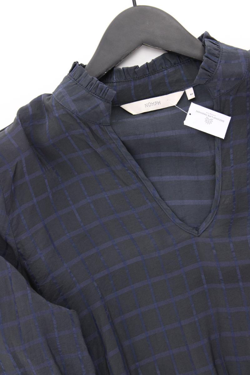 Nümph Midikleid Gr. 42 3/4 Ärmel grau aus Viskose