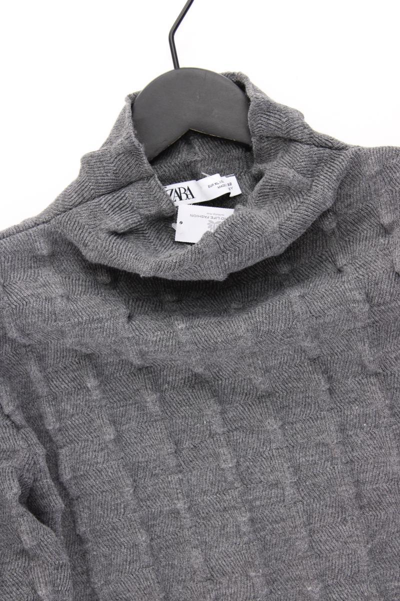 Zara Feinstrickpullover Gr. XL grau aus Polyacryl