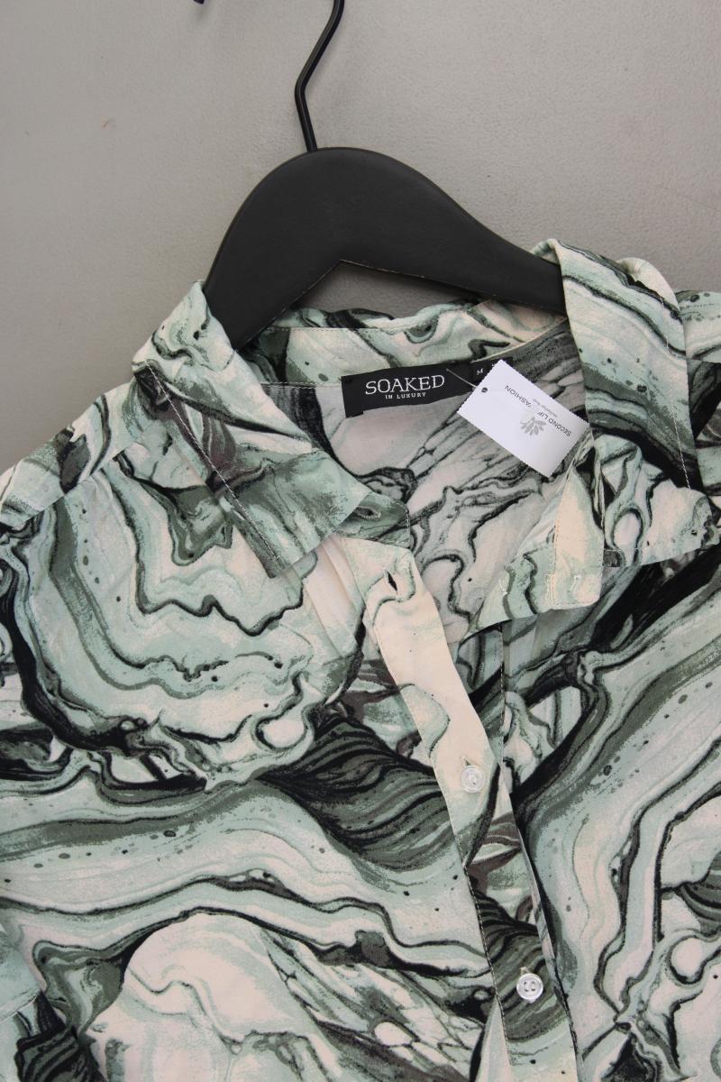 SOAKED IN LUXURY Oversize-Bluse Gr. M mit Batikmuster neuwertig 3/4 Ärmel grün