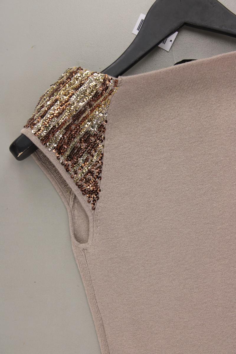 ZAPA Trägertop Gr. S mit Pailletten creme aus Wolle