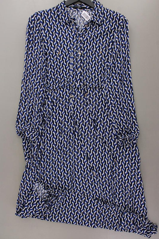 Zero Langarmkleid Gr. 40 geometrisches Muster neuwertig blau aus Viskose