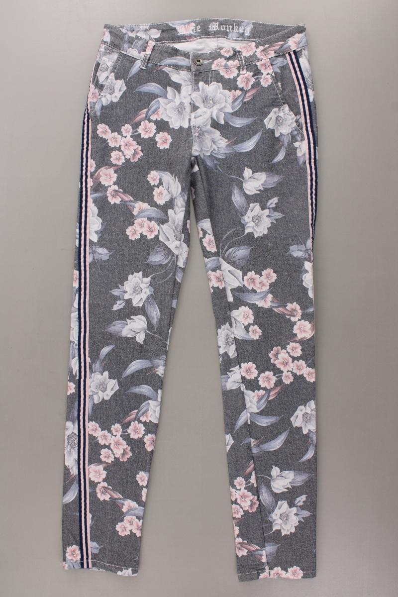 Blue Monkey Hose Gr. w28/L32 mit Blumenmuster mehrfarbig aus Baumwolle
