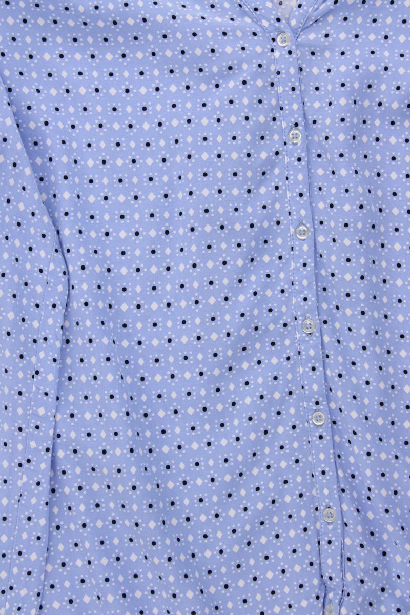 Marc O'Polo Langarmbluse Gr. 42 geometrisches Muster blau aus Viskose