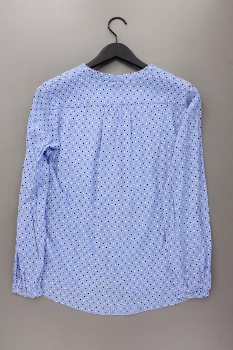 Marc O'Polo Langarmbluse Gr. 42 geometrisches Muster blau aus Viskose