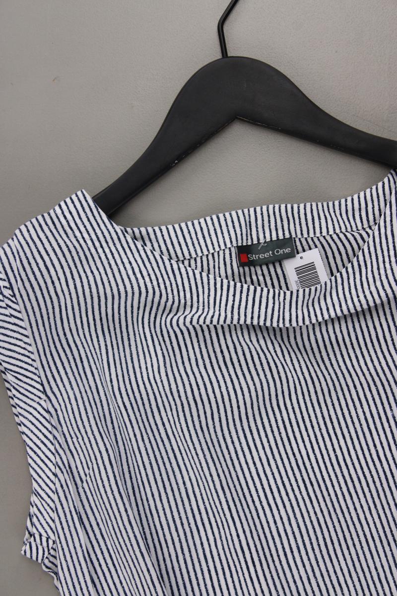 Street One Ärmellose Bluse Gr. 36 gestreift neuwertig blau