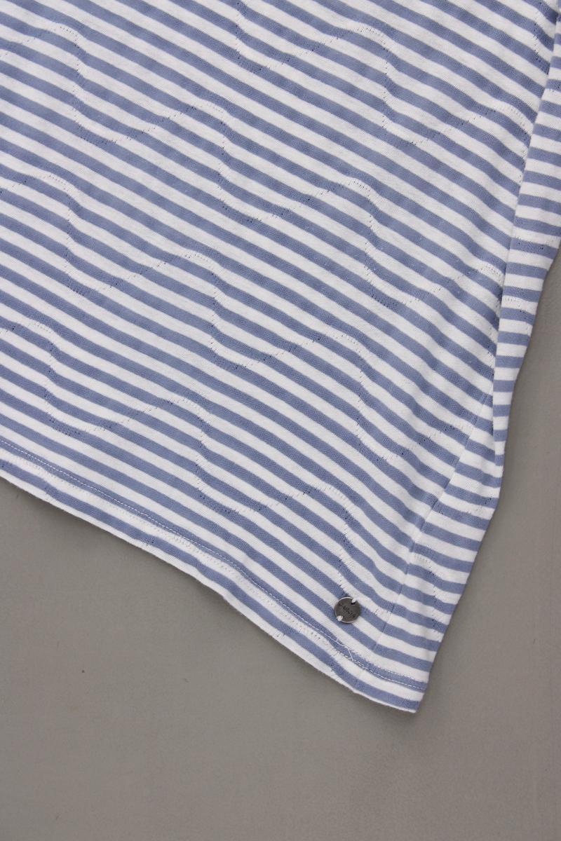 Garcia Jeans Ringelshirt Gr. L gestreift Kurzarm blau aus Baumwolle