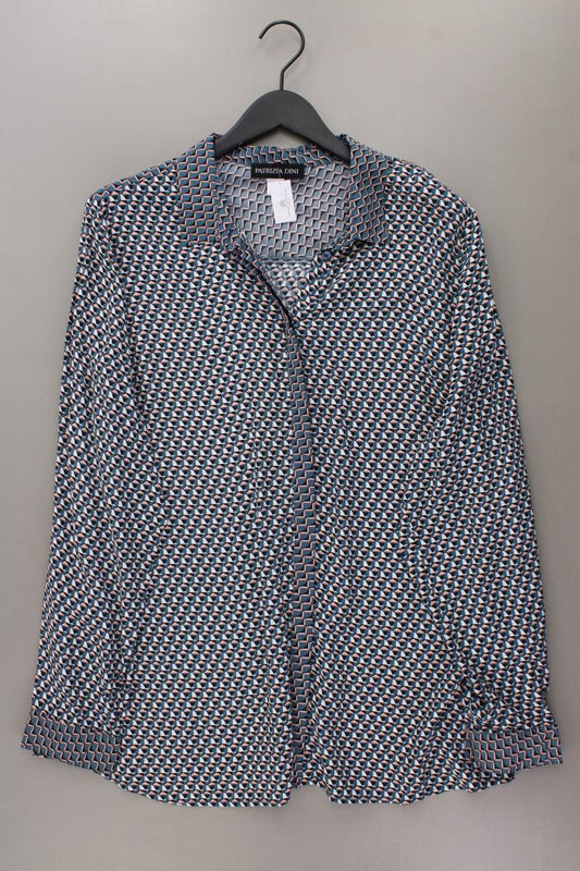 Patrizia Dini Langarmbluse Gr. 50 geometrisches Muster neuwertig mehrfarbig