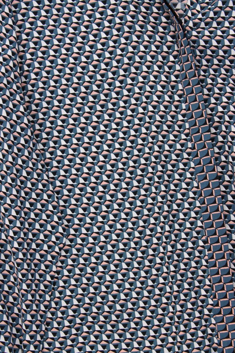 Patrizia Dini Langarmbluse Gr. 50 geometrisches Muster neuwertig mehrfarbig