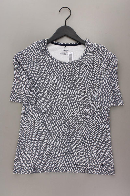 olsen Printshirt Gr. M Kurzarm blau