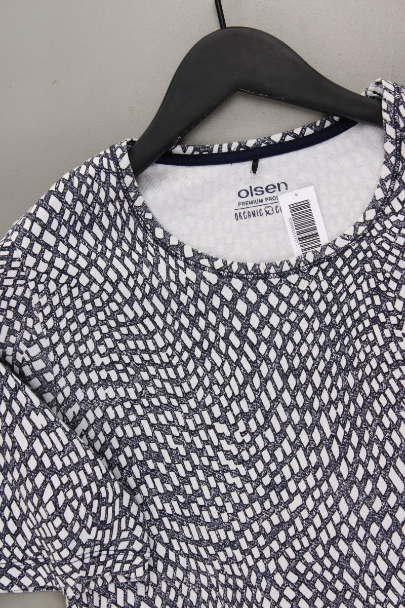 olsen Printshirt Gr. M Kurzarm blau