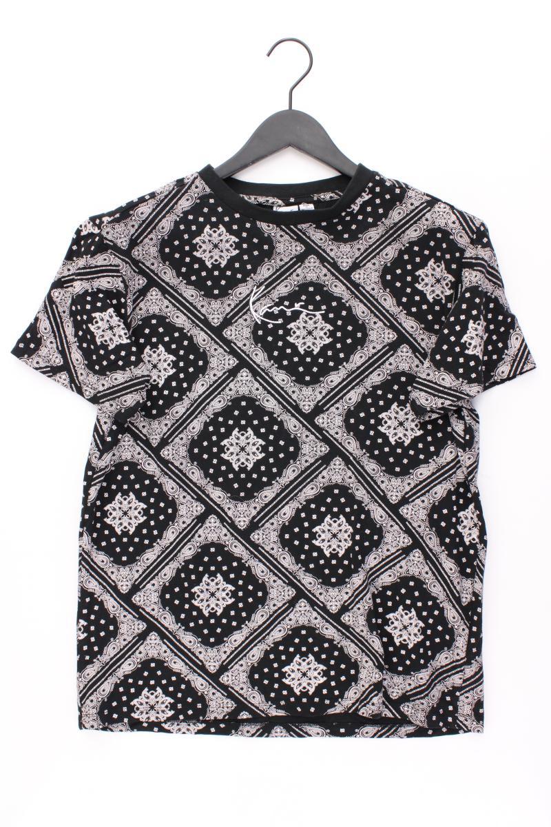 KARL KANI Printshirt für Herren Gr. M Kurzarm schwarz aus Baumwolle