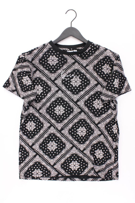 KARL KANI Printshirt für Herren Gr. M Kurzarm schwarz aus Baumwolle