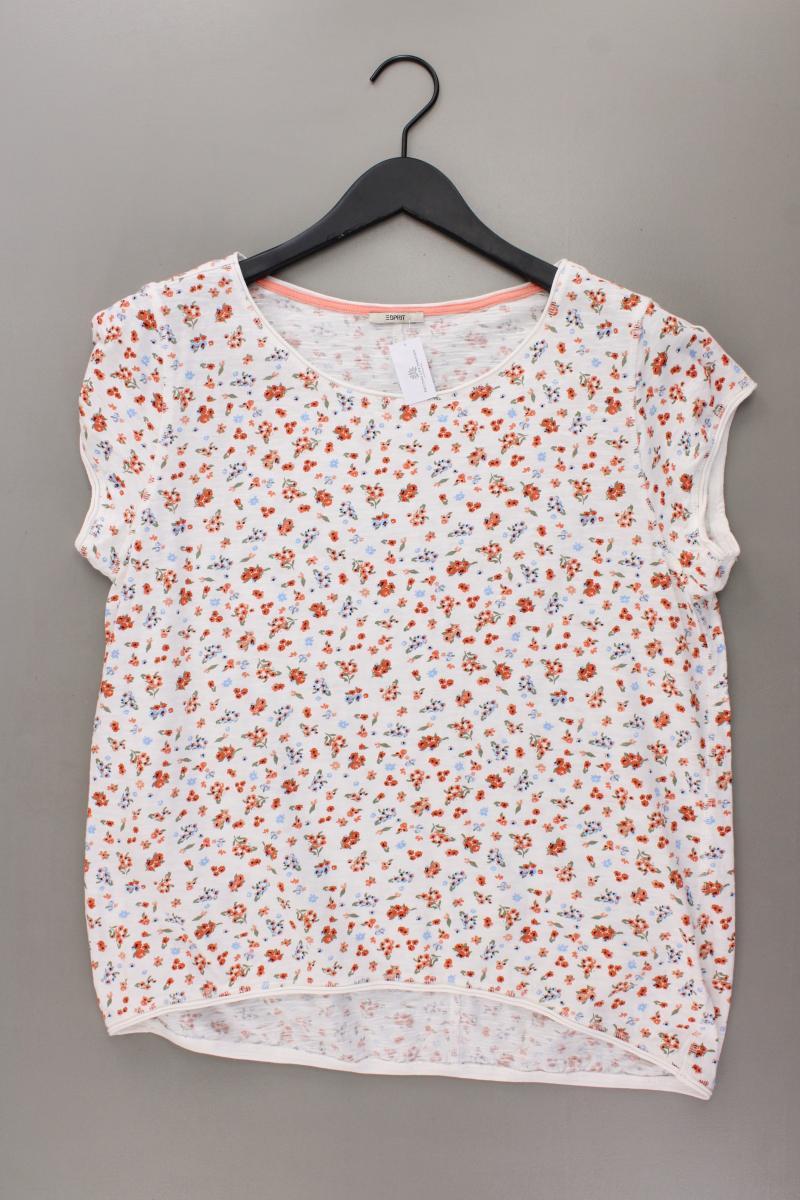 Esprit Printshirt Gr. L mit Blumenmuster Kurzarm mehrfarbig