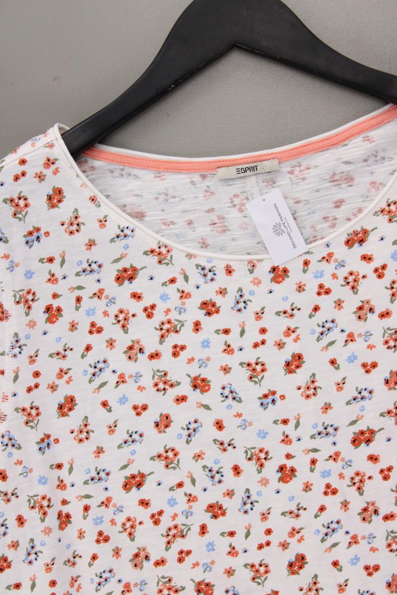 Esprit Printshirt Gr. L mit Blumenmuster Kurzarm mehrfarbig