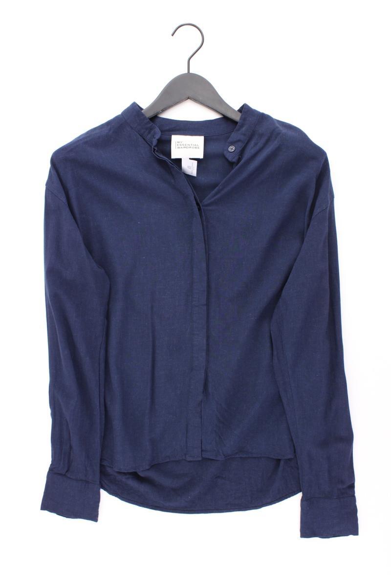 my essential wardrobe Langarmbluse Gr. 38 blau