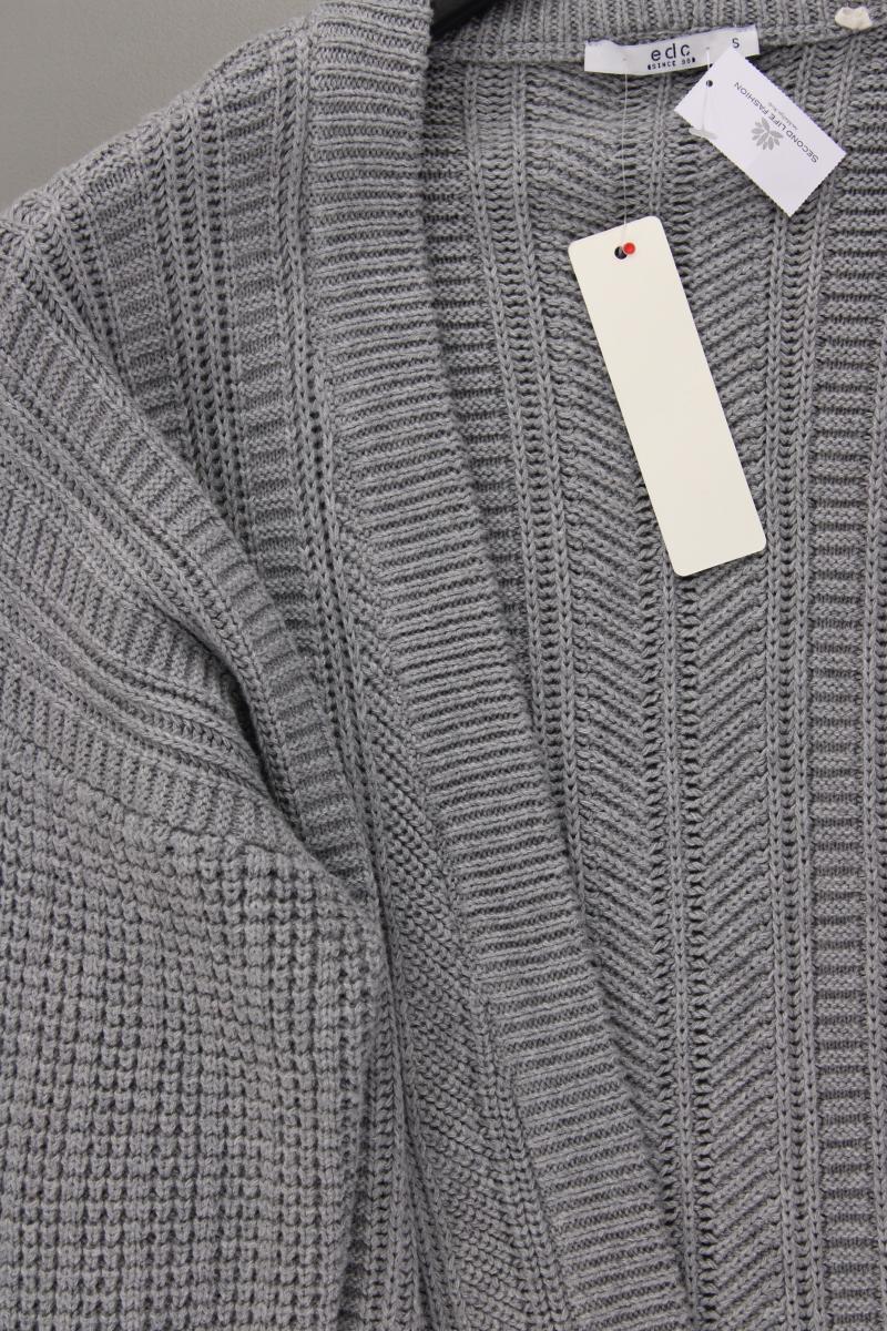 Esprit Strickjacke Gr. S neu mit Etikett Langarm grau aus Baumwolle