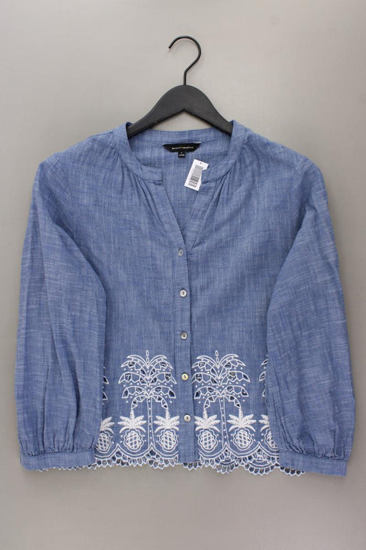 mercer&madison Regular Bluse Gr. 40 3/4 Ärmel blau aus Baumwolle
