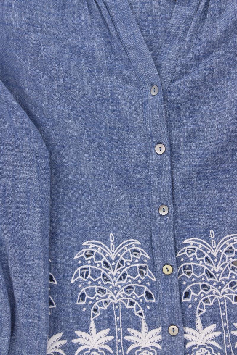 mercer&madison Regular Bluse Gr. 40 3/4 Ärmel blau aus Baumwolle