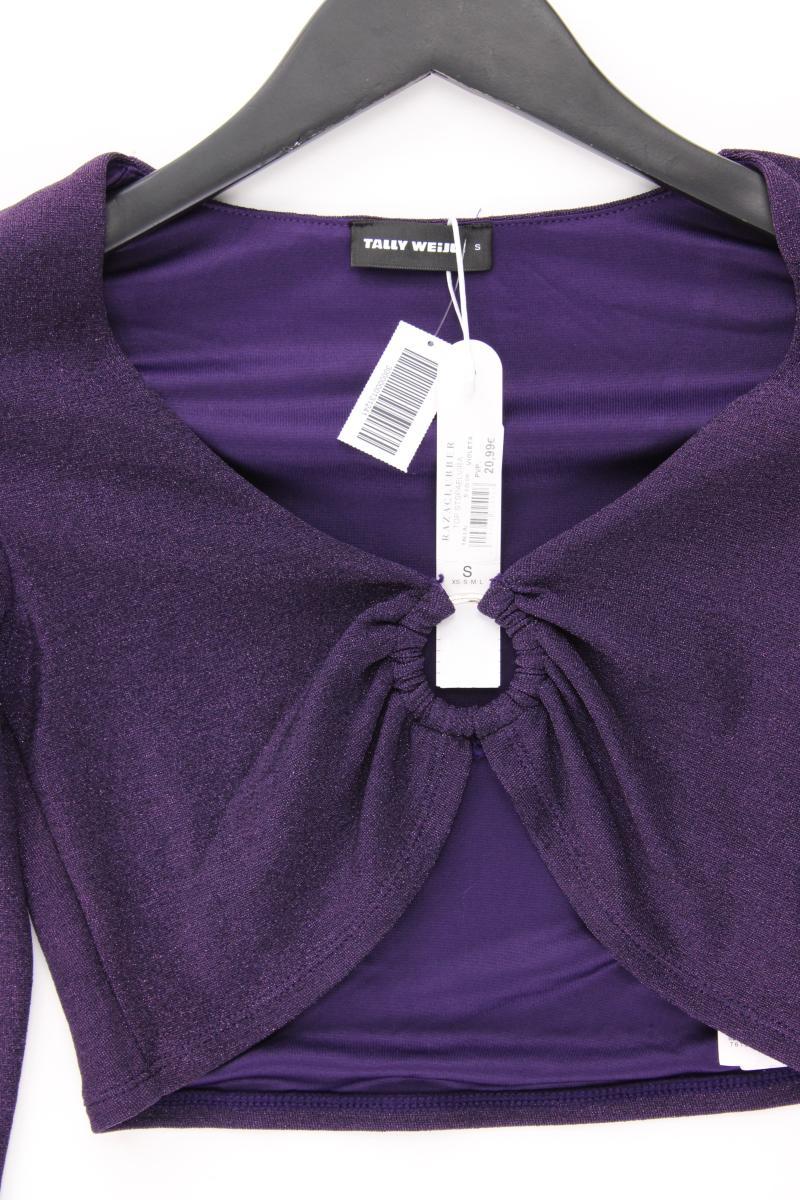 Tally Weijl Crop Glitzer Shirt Gr. S neu mit Etikett Neupreis: 20,99€! Langarm