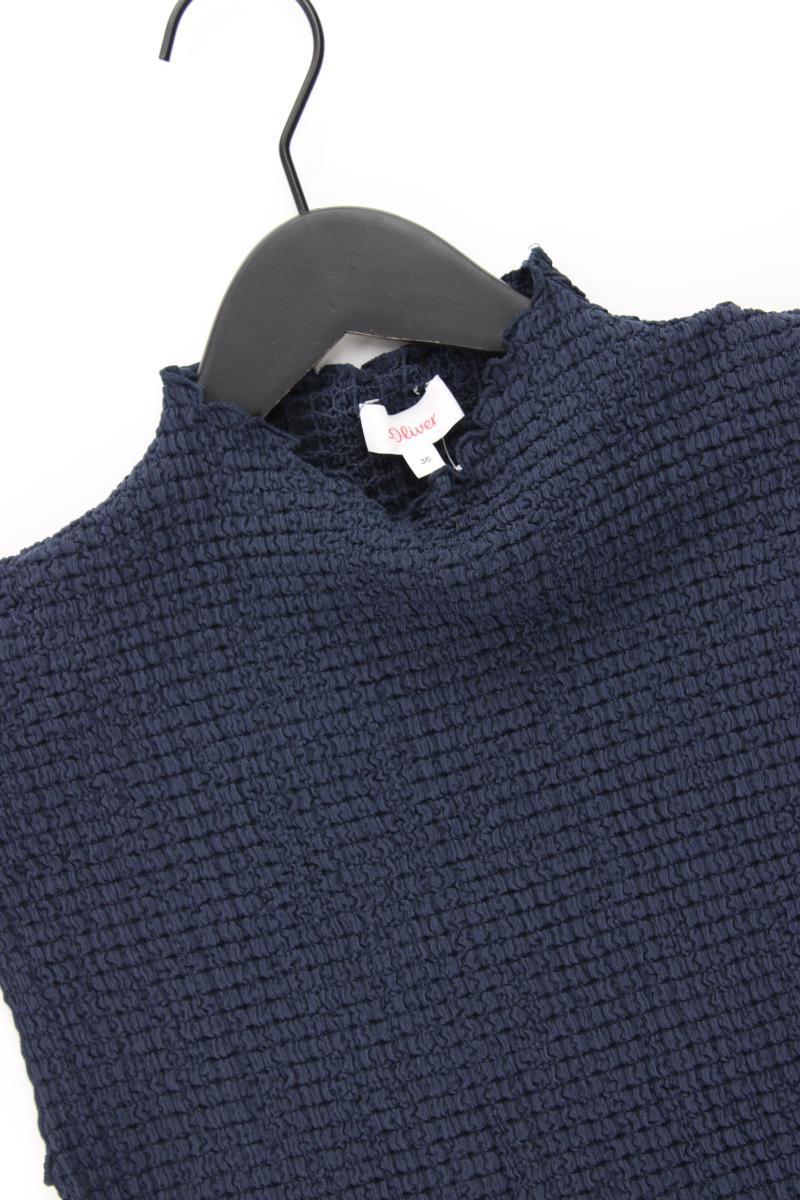 s.Oliver Kurzarmbluse Gr. 36 neuwertig blau aus Polyester